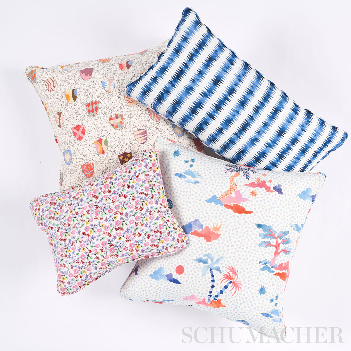 Schumacher Cardiogram Blue Fabric