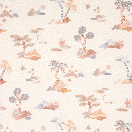 Schumacher Valletta Moonstone Fabric - Eade's Wallpaper