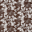 Schumacher Spring Floral Indoor/Outdoor Brown Fabric - Eade's Wallpaper