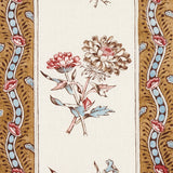 Schumacher Ariana Floral Stripe Document Fabric