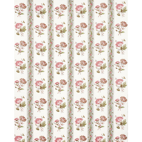 Schumacher Ariana Floral Stripe Chelsea Garden Fabric