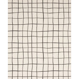 Schumacher Painterly Windowpane Black Fabric - Eade's Wallpaper