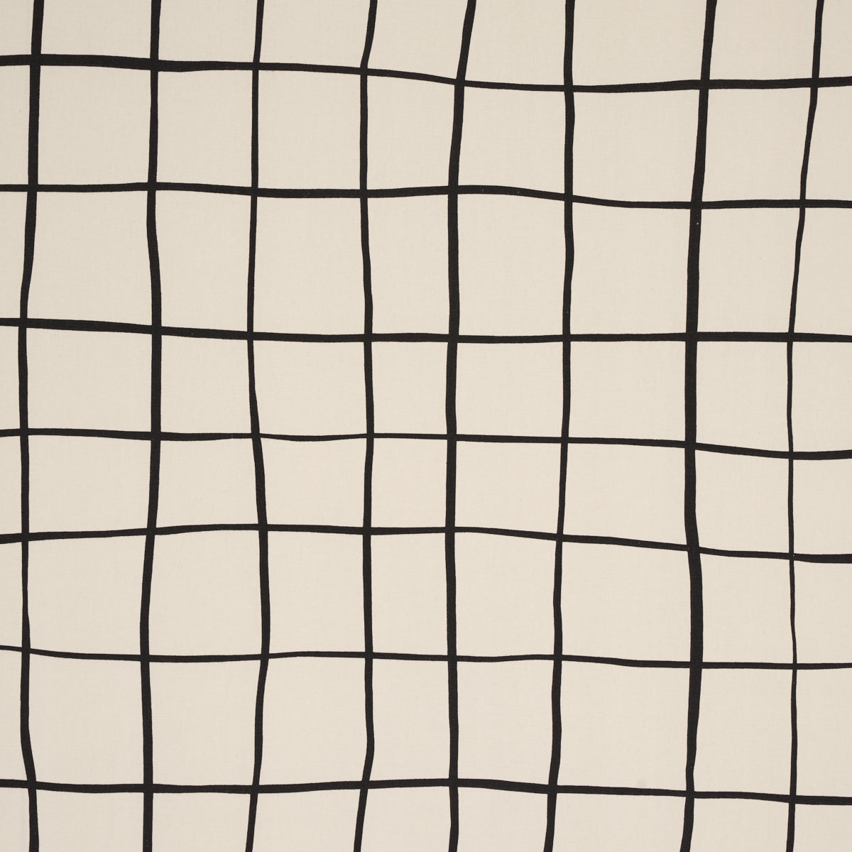 Schumacher Painterly Windowpane Black Fabric - Eade's Wallpaper