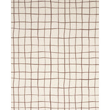 Schumacher Painterly Windowpane Brown Fabric - Eade's Wallpaper