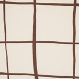 Schumacher Painterly Windowpane Brown Fabric - Eade's Wallpaper