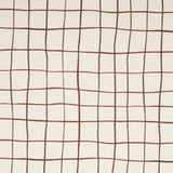 Schumacher Painterly Windowpane Brown Fabric - Eade's Wallpaper