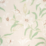 Schumacher Scattered Lilies Cream Fabric - Eade's Wallpaper