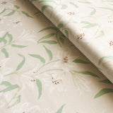 Schumacher Scattered Lilies Cream Fabric - Eade's Wallpaper