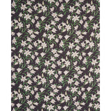 Schumacher Scattered Lilies Charcoal Fabric - Eade's Wallpaper