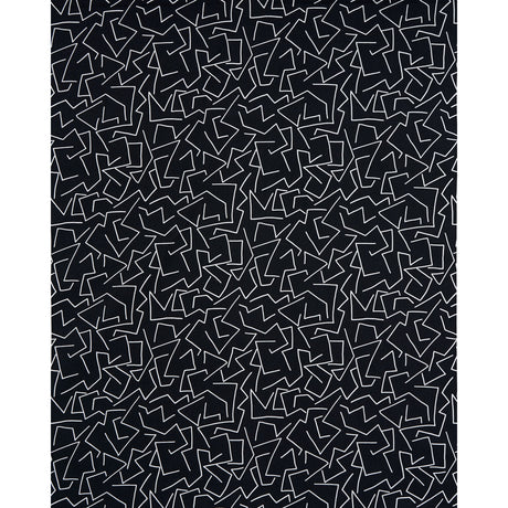 Schumacher Tangent Print Carbon Fabric - Eade's Wallpaper
