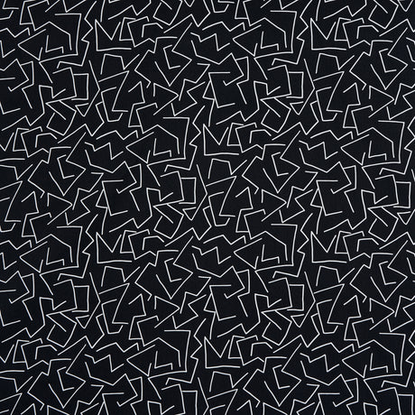 Schumacher Tangent Print Carbon Fabric - Eade's Wallpaper
