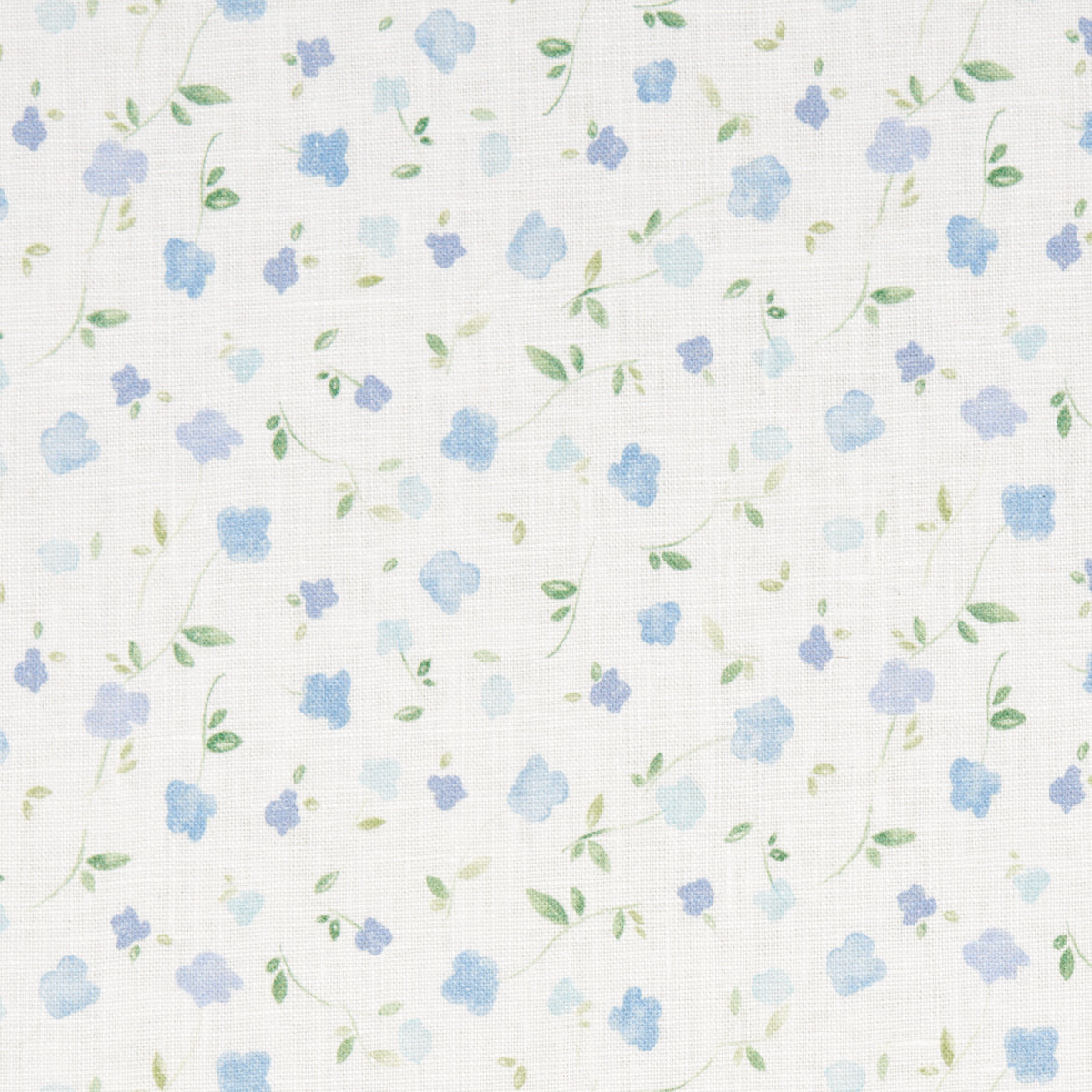 Schumacher Bloomwind Performance Linen Blue Fabric