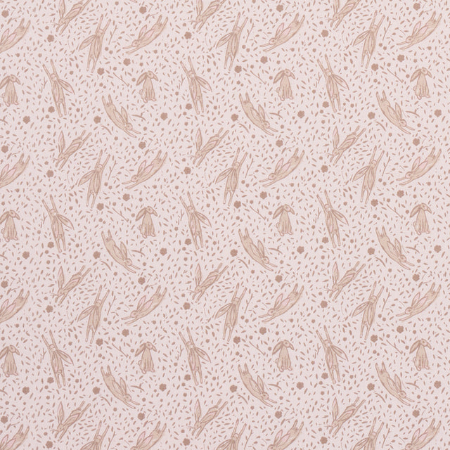 Schumacher Rabbit High Performance Print Blush Fabric - Eade's Wallpaper