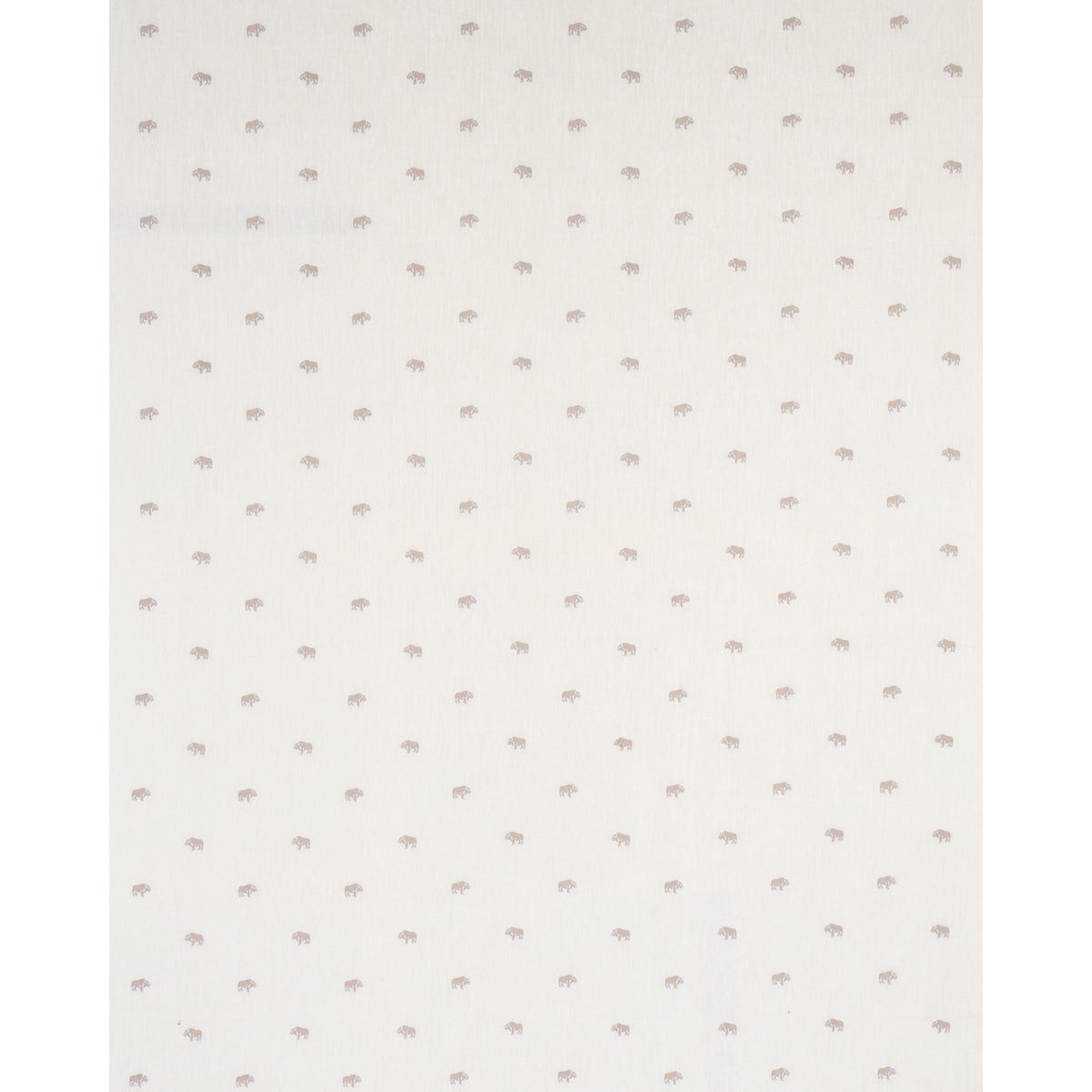 Schumacher Buffalo Embroidered Linen Ivory Fabric
