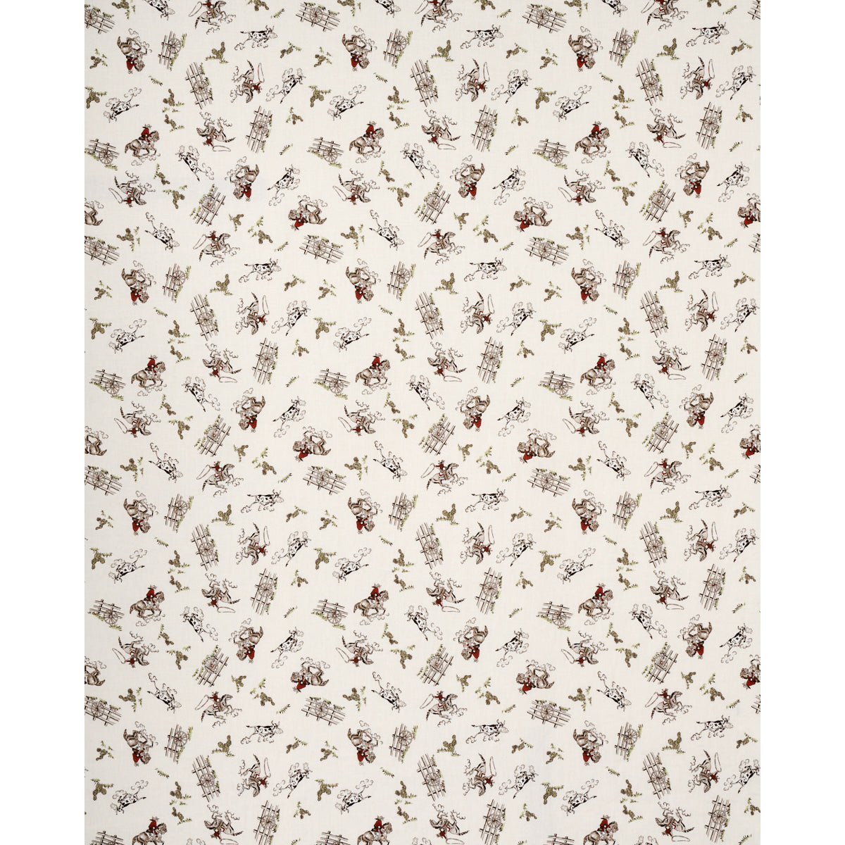Schumacher Wild West Performance Linen Cream Fabric - Eade's Wallpaper