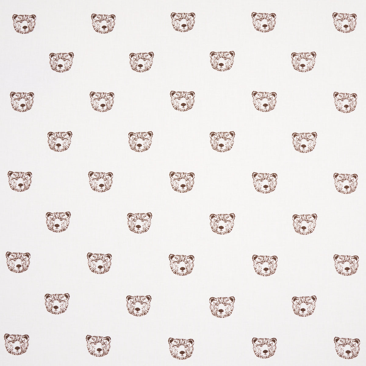 Schumacher Bear High Performance Print Ivory Fabric