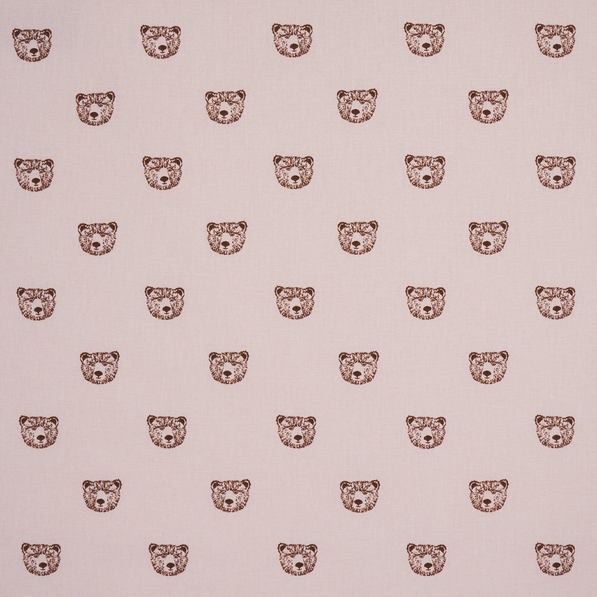 Schumacher Bear High Performance Print Blush Fabric
