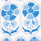 Schumacher Anjuna Floral Linen Print Porcelain Fabric