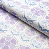 Schumacher Anjuna Floral Linen Print Lilac Fabric