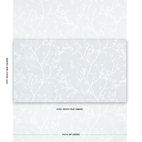 Schumacher Twiggy Silk Ice Fabric - Eade's Wallpaper