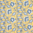 Schumacher Marielle Vine Yellow & Delft Fabric - Eade's Wallpaper