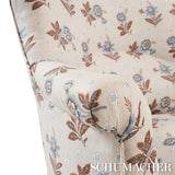 Schumacher Colline Delft & Sepia Fabric
