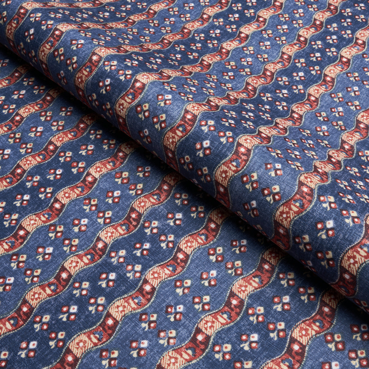 Schumacher Ottilie Stripe Document Fabric - Eade's Wallpaper