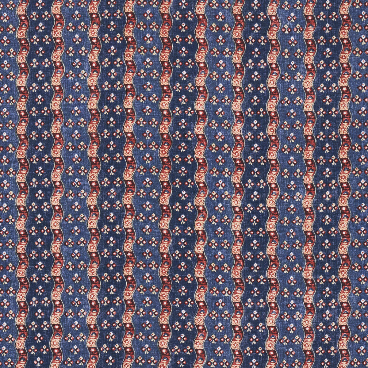 Schumacher Ottilie Stripe Document Fabric - Eade's Wallpaper
