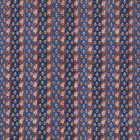 Schumacher Ottilie Stripe Document Fabric - Eade's Wallpaper