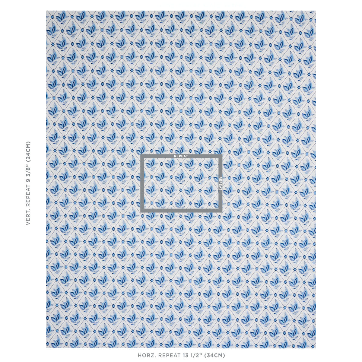 Schumacher Basile Trellis Porcelain Fabric