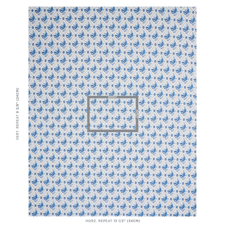 Schumacher Basile Trellis Porcelain Fabric