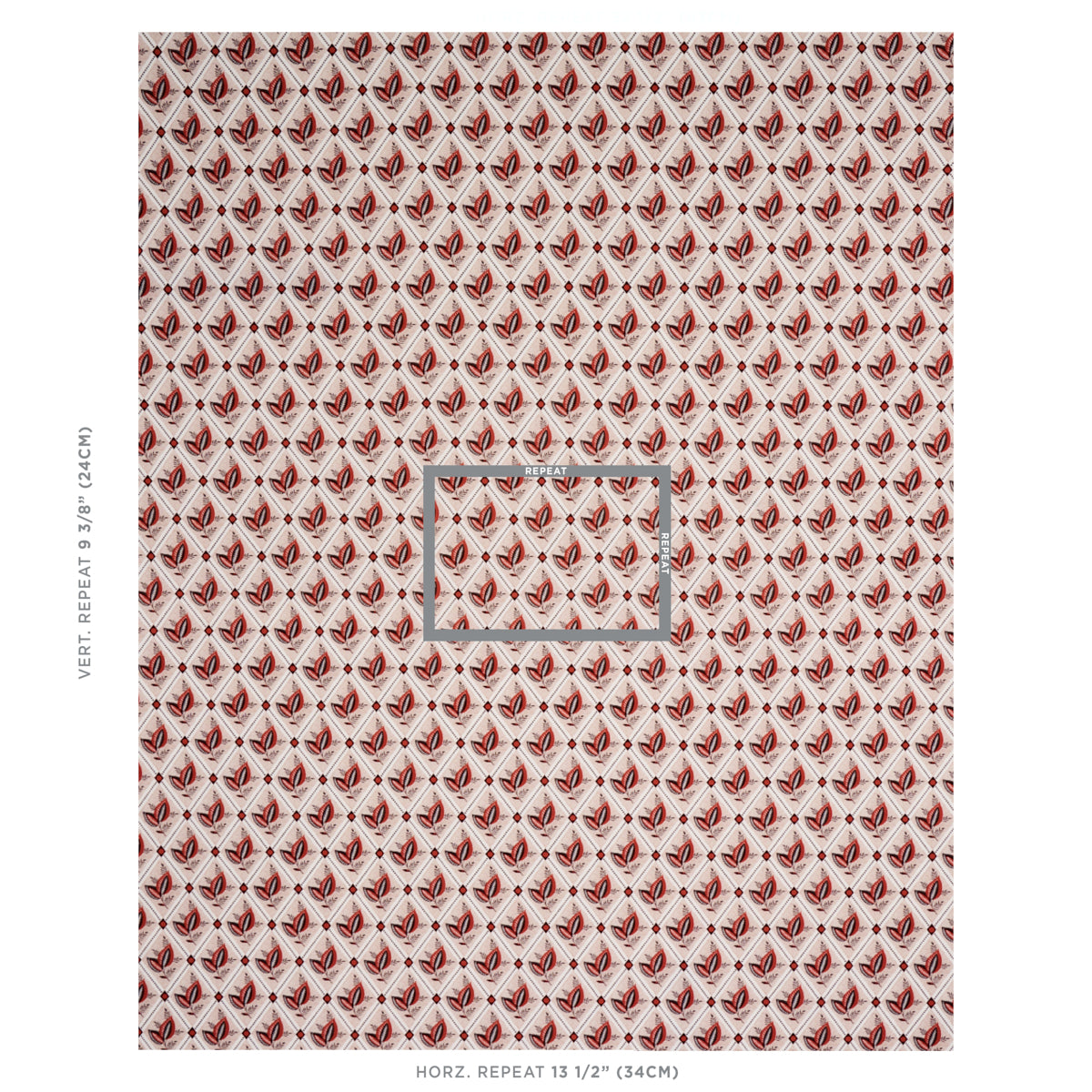 Schumacher Basile Trellis Spice & Carbon Fabric