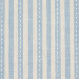 Schumacher Mathis Ticking Stripe Sky Fabric - Eade's Wallpaper