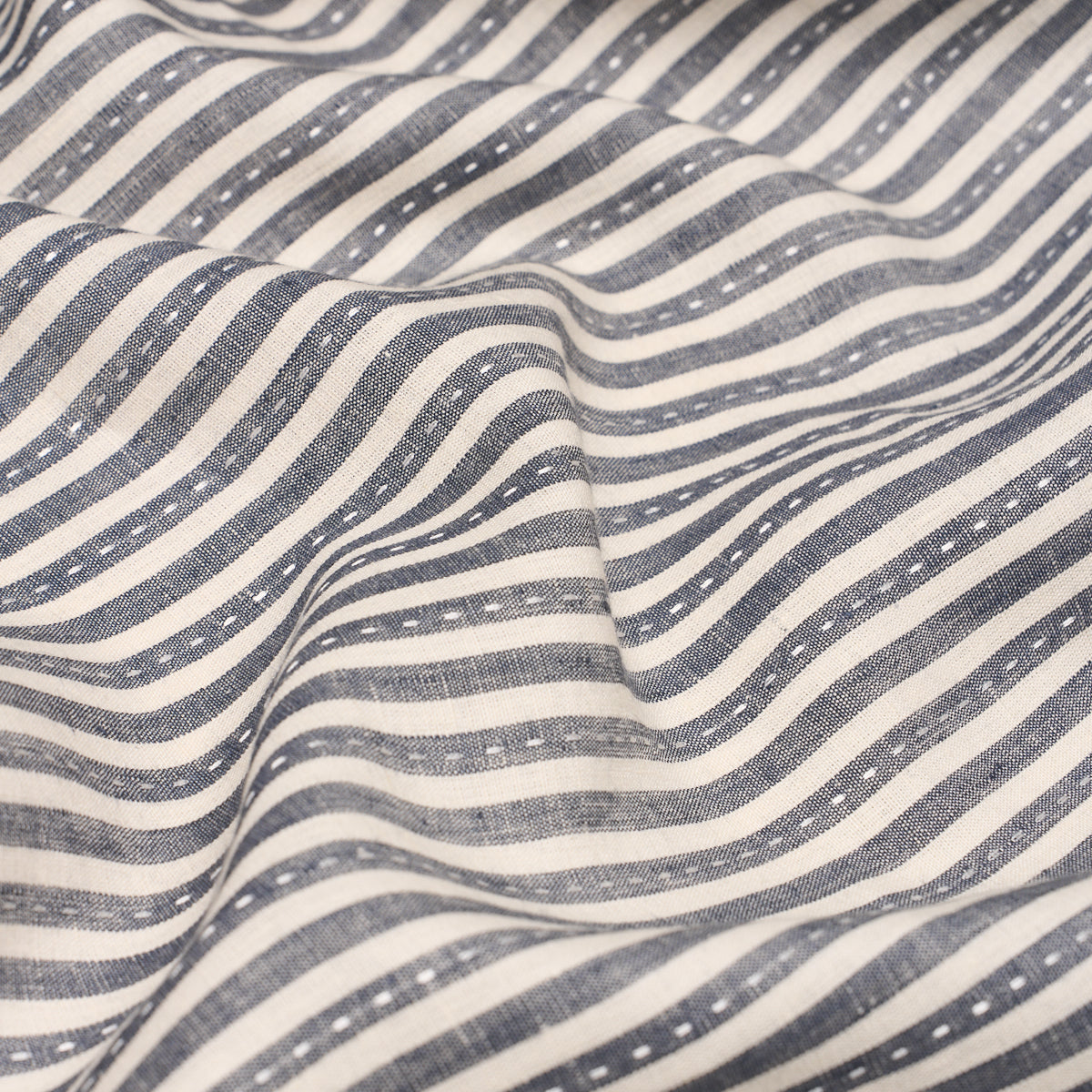 Schumacher 180592 MATHIS TICKING STRIPE in CARBON Fabric - N