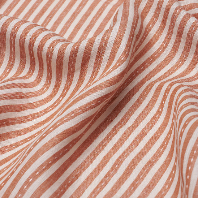 Schumacher 180595 MATHIS TICKING STRIPE in SPICE Fabric - A 