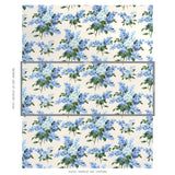 Schumacher Proust'S Lilacs Blue Fabric - Eade's Wallpaper
