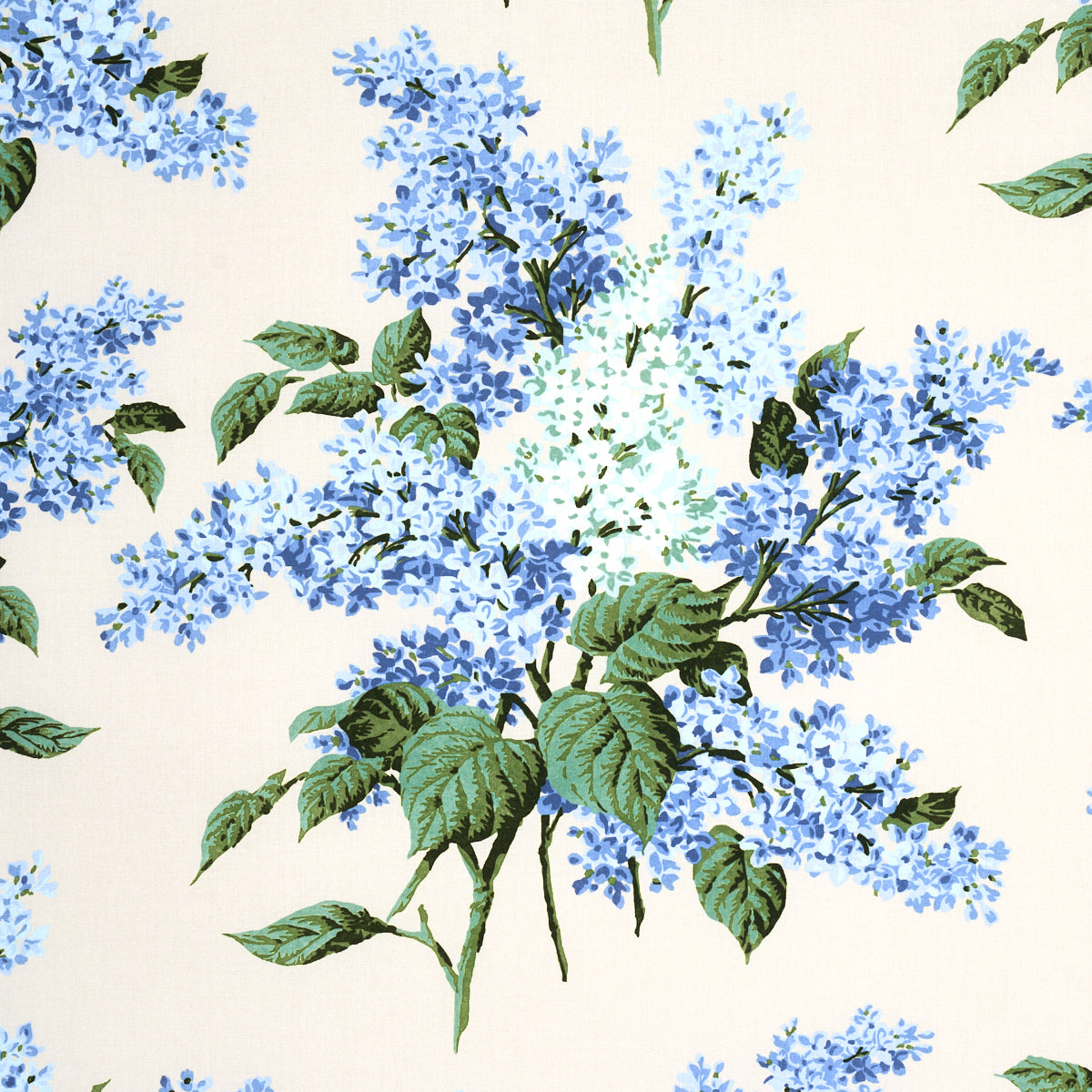 Schumacher Proust'S Lilacs Blue Fabric - Eade's Wallpaper