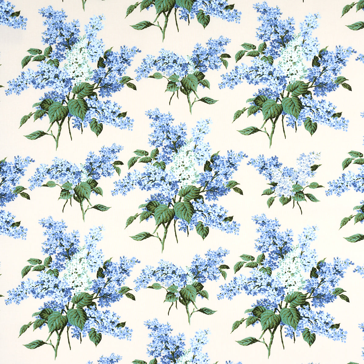 Schumacher Proust'S Lilacs Blue Fabric - Eade's Wallpaper