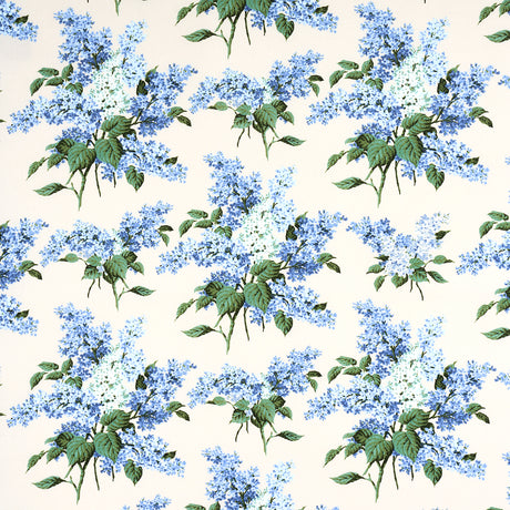 Schumacher Proust'S Lilacs Blue Fabric - Eade's Wallpaper