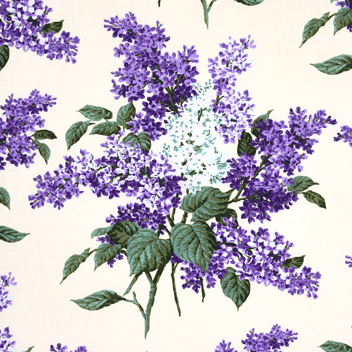 Schumacher Proust'S Lilacs Purple Fabric - Eade's Wallpaper