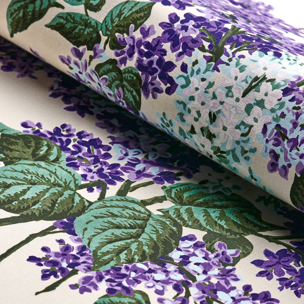 Schumacher Proust'S Lilacs Purple Fabric - Eade's Wallpaper