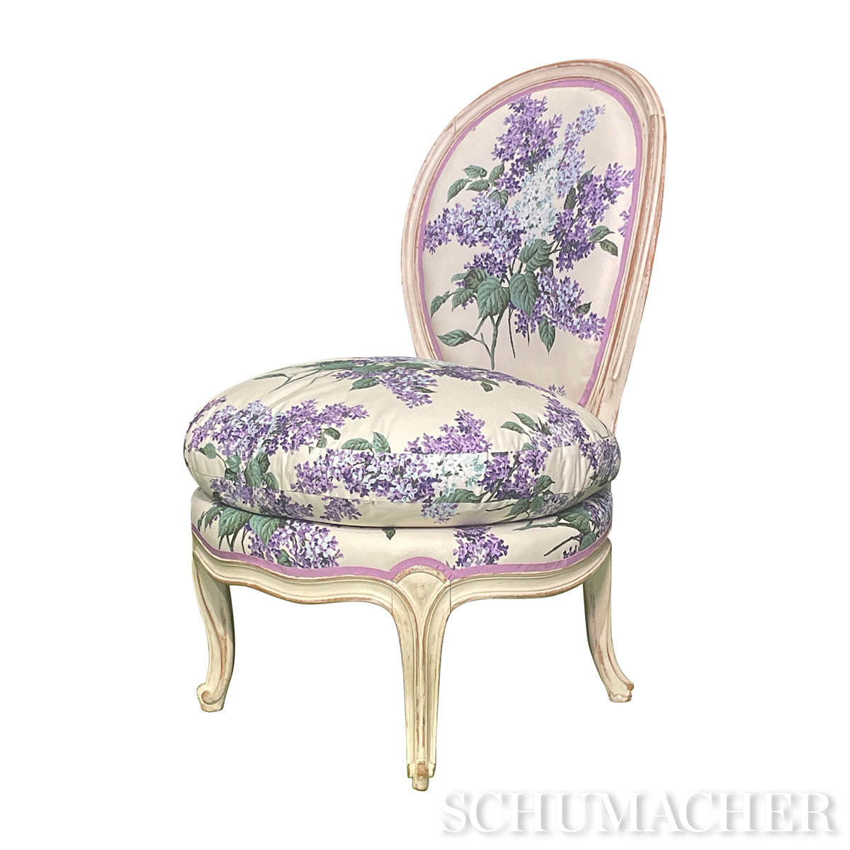Schumacher Proust'S Lilacs Purple Fabric - Eade's Wallpaper
