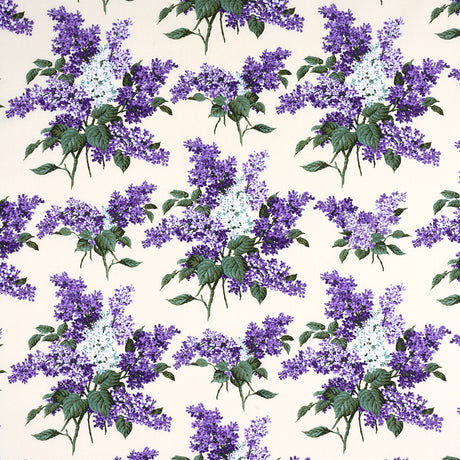 Schumacher Proust'S Lilacs Purple Fabric - Eade's Wallpaper