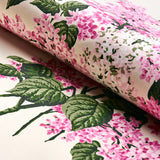 Schumacher Proust'S Lilacs Pink Fabric - Eade's Wallpaper