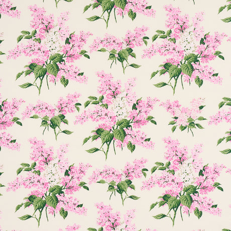 Schumacher Proust'S Lilacs Pink Fabric - Eade's Wallpaper