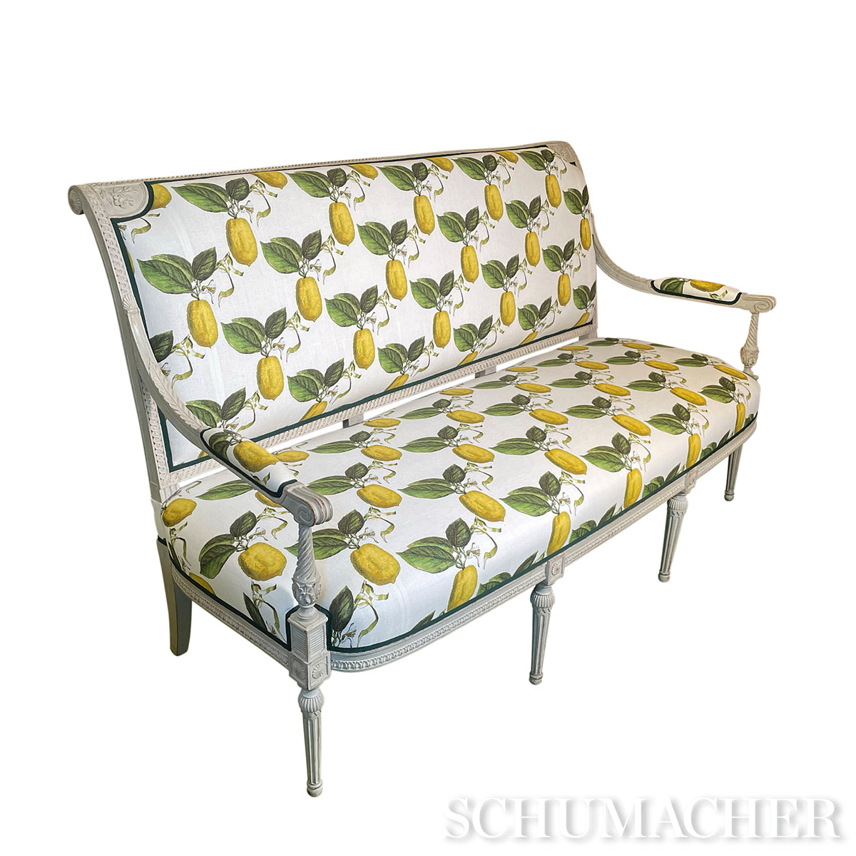 Schumacher Le Citron Ivory Fabric - Eade's Wallpaper