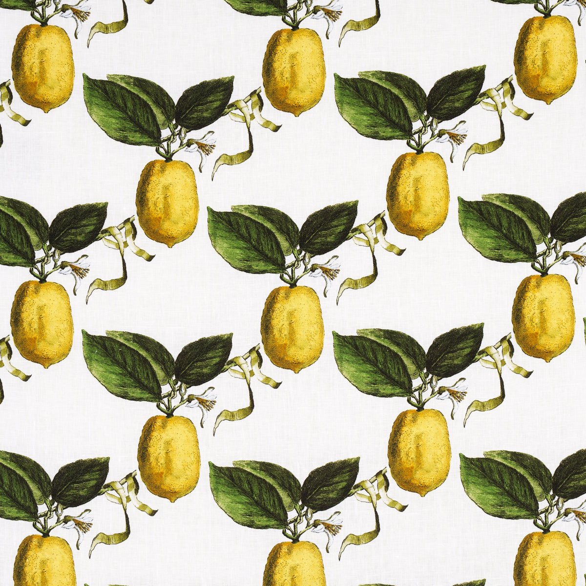 Schumacher Le Citron Ivory Fabric - Eade's Wallpaper
