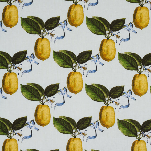 Schumacher Le Citron Sky Fabric - Eade's Wallpaper