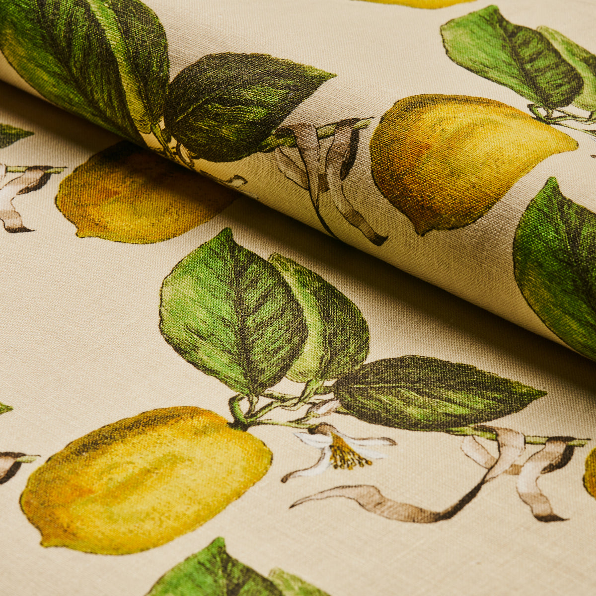 Schumacher Le Citron Natural Fabric - Eade's Wallpaper