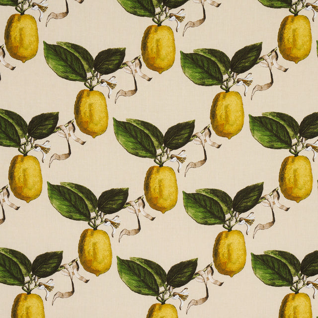 Schumacher Le Citron Natural Fabric - Eade's Wallpaper